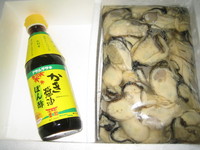 生牡蠣と広島カキ醤油ポン酢のセット