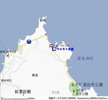 宮島かきのマルモト水産地図